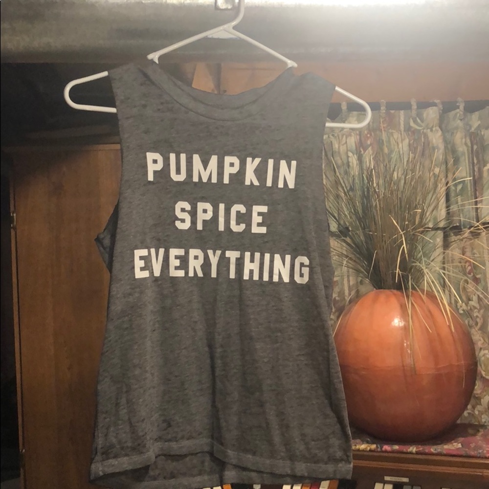 Pumpkin spice everything muscle tank fifth sun